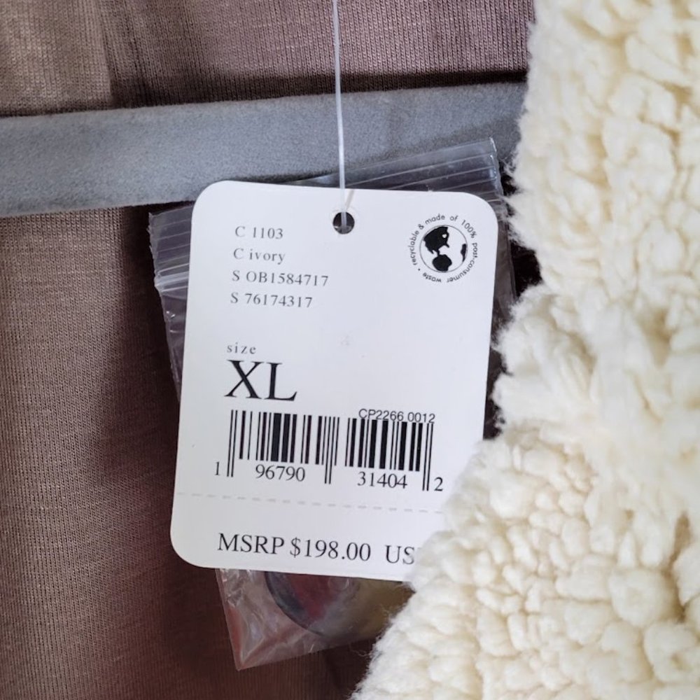 FREE PEOPLE joplin cozy sherpa jacket Sz XL NEW NWT - Picture 9 of 10